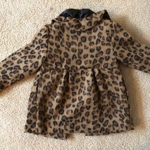 Kids leopard fur jacket